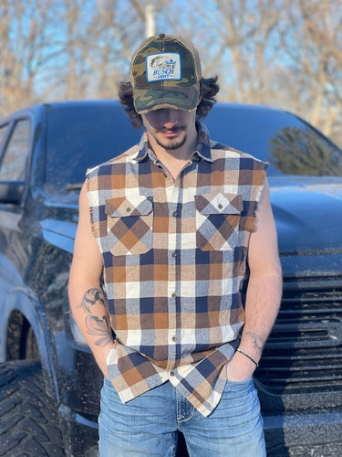 Sleeveless Flannel Angry Minnow